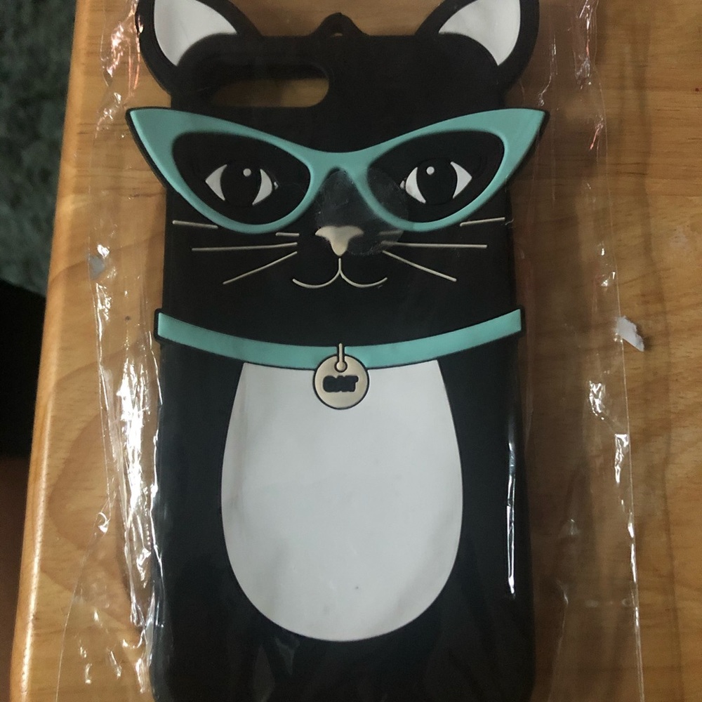 Silicone Black Cat iPhone 8 Case